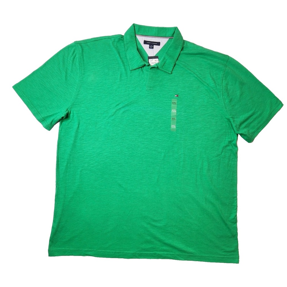 Tommy Hilfiger Men's Polo Shirt Short Sleeve Buttonless, Green, Size‎ 3XL, NWT